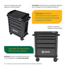 CARRO OFICINA FERRAMENTAS 5 GAVETAS PRETO SATA