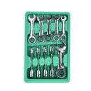 JOGO CHAVE COMBINADA CATRACA CURTA 10-19MM 10 PEÇAS SATA ST09025G