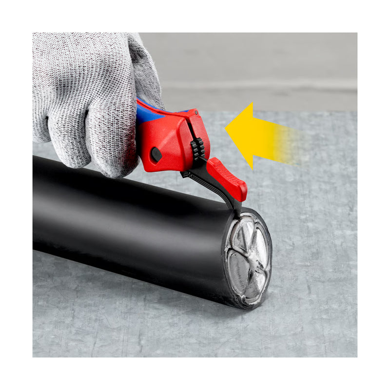 LAMINA DESENCAPADORA CURVADA COM CATRACA KNIPEX 16 50 145 SB