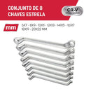 JOGO CHAVE ESTRELA 06-22MM MAYLE 8 PECAS