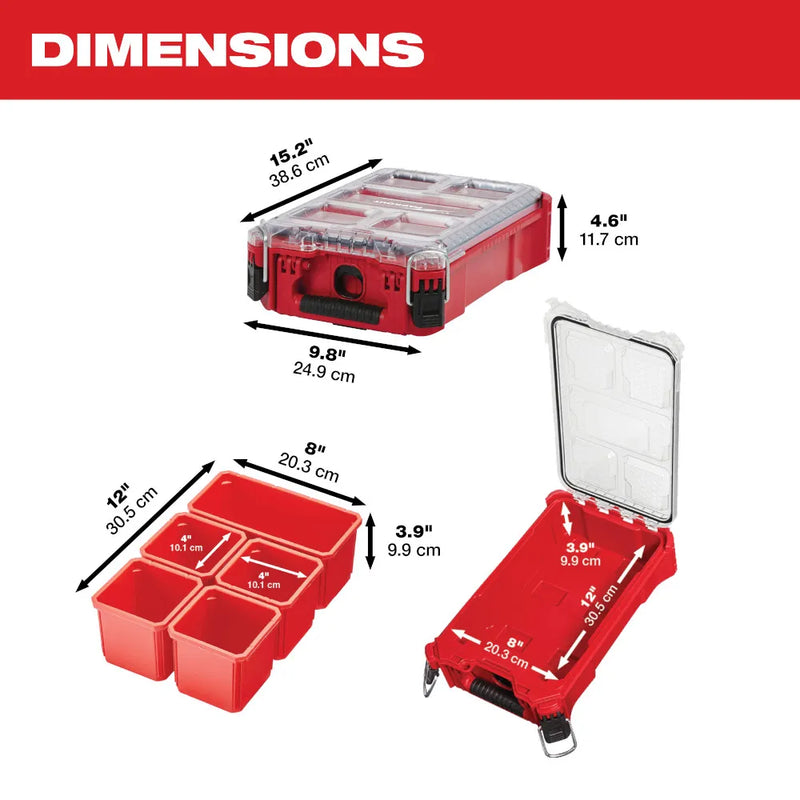 MALETA ORGANIZADORA COMPACTA PACKOUT MILWAUKEE