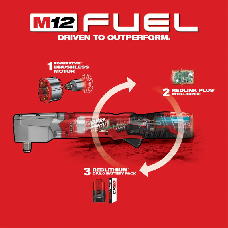 CHAVE IMPACTO ANGULAR 1/2" MILWAUKEE 12V FUEL