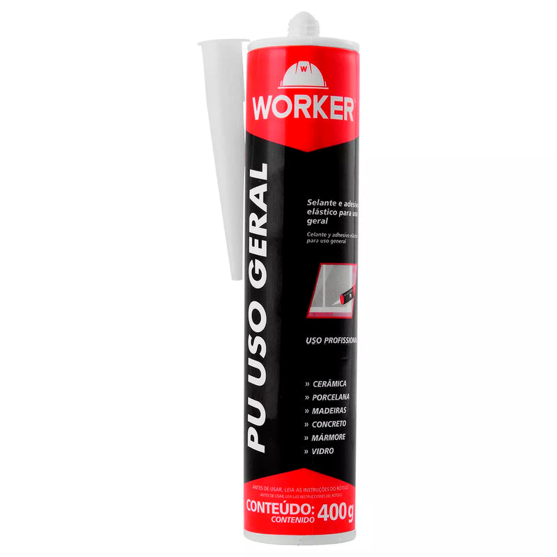 ADESIVO POLIURETANO USO GERAL 400G BRANCO - WORKER