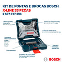 JOGO ACESSÓRIOS X-LINE BOSCH 33 PEÇAS