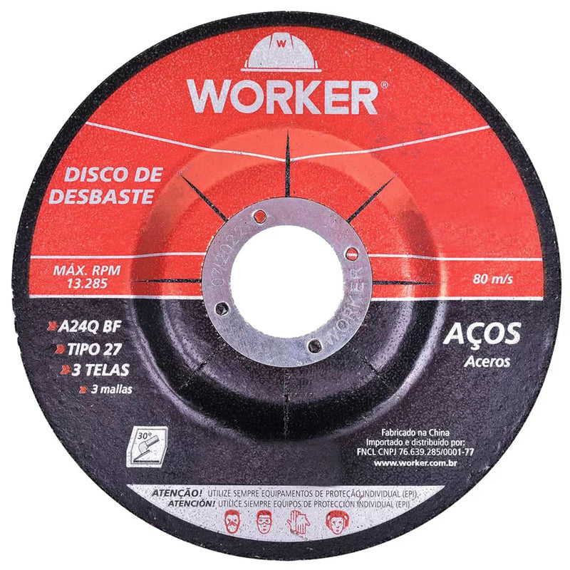 DISCO DESBASTE 4.1/2" WORKER