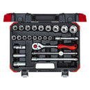 Jogo Soquetes Sextavados 1/2" 10-32mm 24 Pecas Gedore Red