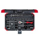 JOGO SOQUETES SEXTAVADOS GEDORE RED 1/4" 04-14MM 46 PEÇAS