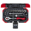 JOGO SOQUETES 1/4" 04-13MM 16 PECAS - GEDORE RED