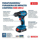 Parafusadeira Bosch 18V GSB 185-LI (com 2 baterias + maleta)