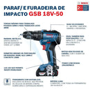 Parafusadeira Bosch 18V GSB 18V-50 (com 2 baterias + maleta)